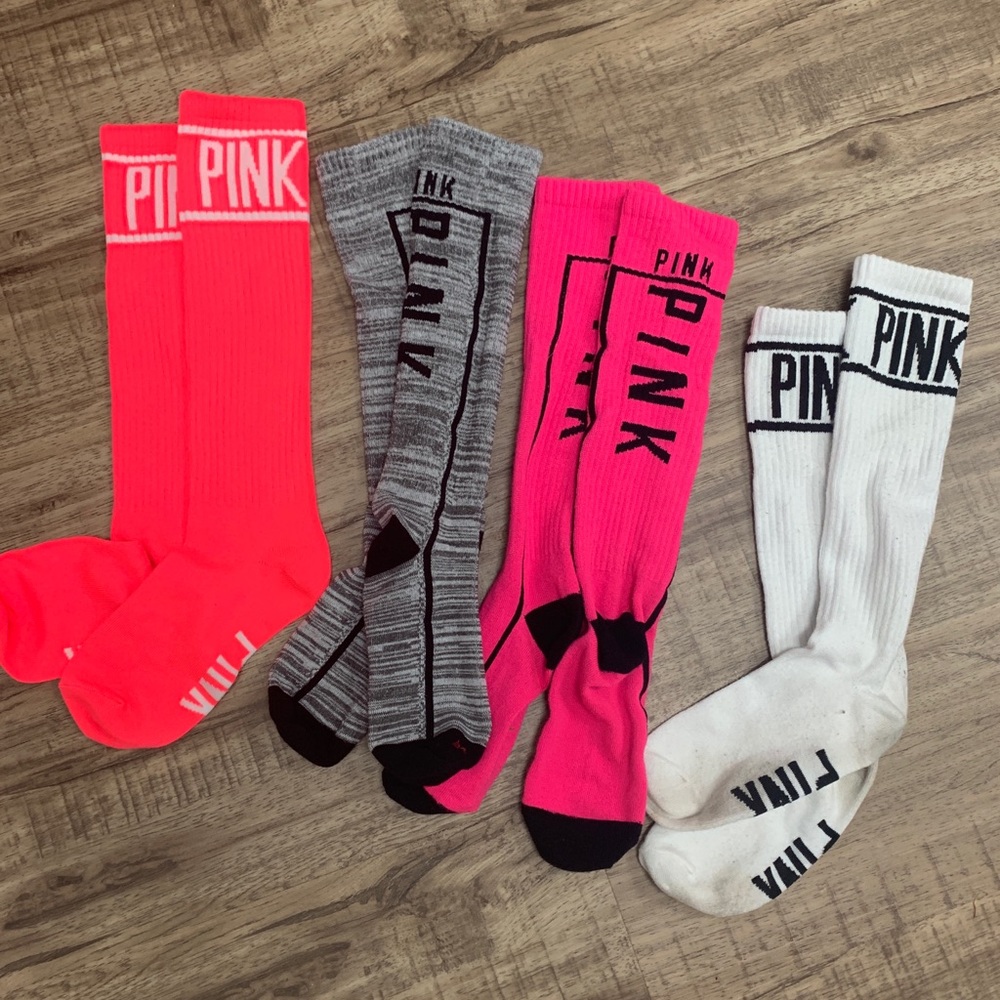 Pink knee high socks